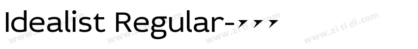 Idealist Regular字体转换